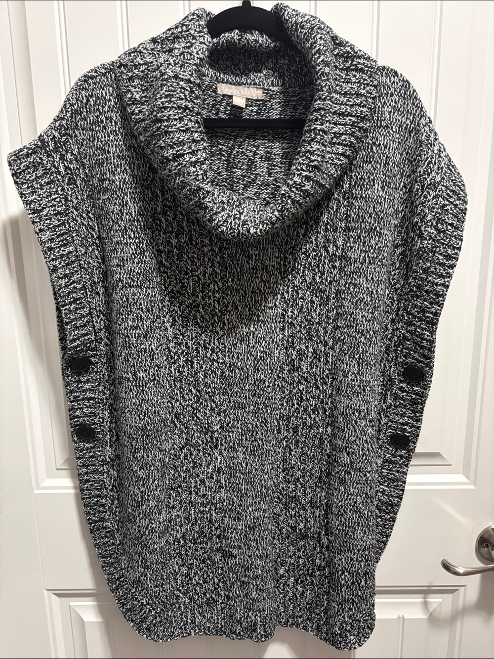 Woman Within 18/20 Marled Knit Cocoon Cardigan Poncho